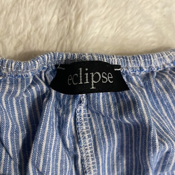 Blue pinstripe crop top - Picture 2 of 4